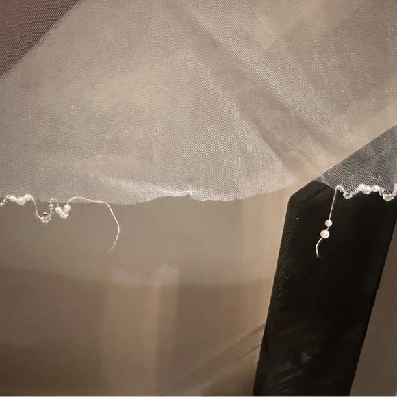 Fully Beaded Cathedral Veil - Picture 3 of 4